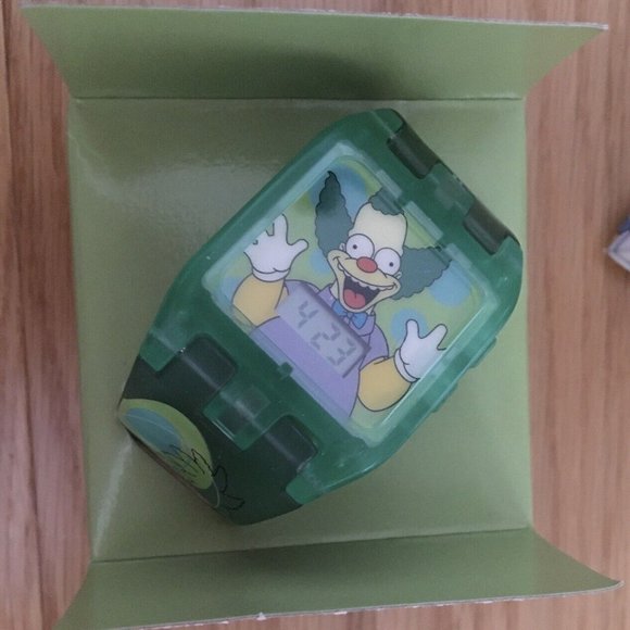 Vintage Simpsons Talking Krusty the Clown Wrist Watch Burger King 2002 NOS - Picture 2 of 5
